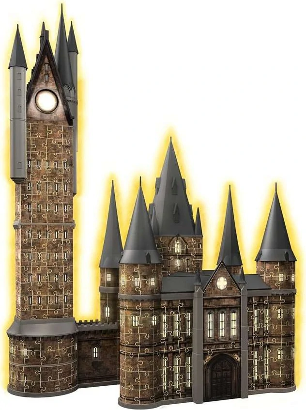 RAVENSBURGER Svítící 3D puzzle Noční edice Harry Potter: Bradavický hrad - Astronomická věž 626 dílků
