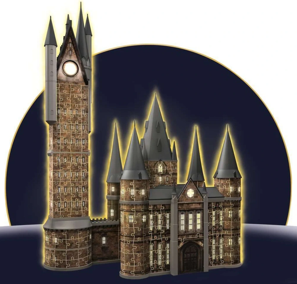 RAVENSBURGER Svítící 3D puzzle Noční edice Harry Potter: Bradavický hrad - Astronomická věž 626 dílků